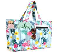 Hap Tim Sac de plage imperméable XXL avec compartiment humide et fermeture éclair, grande capacité, résistant au sable, sac de voyage léger et pliable pour femme, sac essentiel pour la natation, le