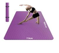 HAPBEAR Grand Tapis de Yoga-183x116/198x137/183x1228183x108cm,Antidérapant | 6/8mm Épaisseur,Durable,Écologique,Tapis de Sport et Large pour l'Entraînement à Domicile,Yoga,Pilates,Stretching,Méditation