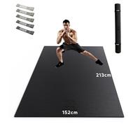 HAPBEAR Tapis d'Exercice Extra Large -183x122/213x152/244x183/274x183/305x183/366x183x0.8cm,Antidérapant,Ultra Durable,Tapis de Gym épais pour Pilates,Aérobic,Tapis de yoga,Tapis de Gym Haute Densité