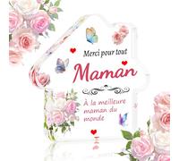 Hapculon Cadeau Fete des Meres, 2025 Cadeau Maman, Ornements en Acrylique, Cadeaux Anniversaire Noel Fete des Meres pour Maman Femme Mere Original