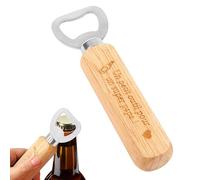 Hapculon Décapsuleur en Bois Personnalisable avec Poignée et Gravure pour Fête des Pères, Noël, Anniversaire - Idée Cadeau Papa