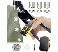 HAPDEN Kit d'outils à œillets 1/2 1/4 3/8 multi-tailles, 608 œillets robustes, œillets et œillets pour bâches, anneaux en tissu, cuir, tentes, vinyle, toile, etc