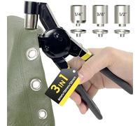 HAPDEN Kit d'outils à œillets 1/2 1/4 3/8 multi-tailles, 608 œillets robustes, œillets et œillets pour bâches, anneaux en tissu, cuir, tentes, vinyle, toile, etc