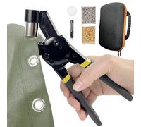 HAPDEN Oeillets Métalliques Kit 10mm, Pince à Oeillets pour Bâches et Tissus, set d'oeillets pour Bâches avec 200 Oeillets (Ø 10mm) et Kit d'outils