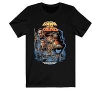 HAPDEZH Dawn of The Dead Famous Horror Movie Logo Men's Black T-Shirt Size S-3XL