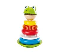 Hape Anneaux à Empiler Grenouille pour Bébé - Jouet en Bois Enfant 12 mois et plus - Anneaux Multicolores - Éveil Educatif pour Enfant Apprend à Compter, les Couleurs & les Sons - Fille & Garçon