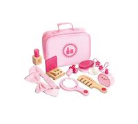 Hape Coffret de beauté jouet Beauty Belongings 11 pièces en bois Rose pour petite fille