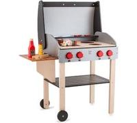 Hape barbecue en bois avec nourriture 70 cm noir/brun Marron G