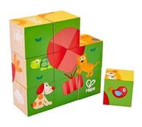 Hape blocs de bois puzzle Amitié 9 pièces Multicolore G