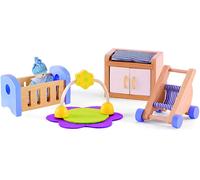 Hape Bois Maison de Poupée Meuble pour Bébé Chambre Set 06768