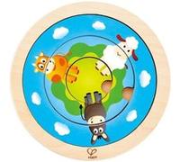 Hape casse-tête de forme en bois Ferme de filature junior 4 pièces Multicolore G