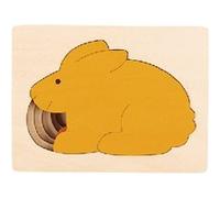 Hape casse-tête en bois en forme de puzzle Cinq Lapins lapins junior vierge 6-pièces G