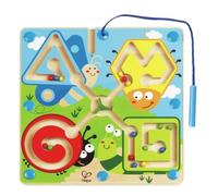 Hape Circuit de Billes Aimantées en Bois - Labyrinthe Bois Insectes - Jeu Motricité Fine, Logique & Réflexion - Apprentissage des Couleurs & Reconnaissance des Insectes - Jouet Enfant 2 Ans et Plus