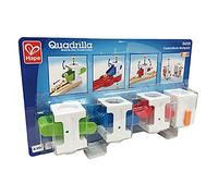 Hape Circuit de Billes en Bois Quadrilla, Extension Set de Blocs de Contrôle pour Parcours de Billes - Distributeur, 3 Blocs à Bascules - Jeux Construction en Bois Enfant dès 4 Ans, Fille, Garçon