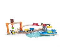 Hape Circuit de Train Cargo et Grue