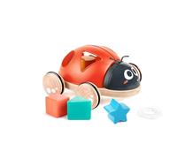 Hape Coccinelle Jouet en Bois 1 an à Tirer - Dès 12 Mois - pour Motricité, Imagination & Dextérité de l'enfant - Jouet à Tirer et Pousser Conforme aux Normes de Sécurité - Adapté aux Petites Mains