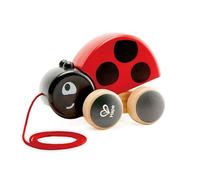 Hape Coccinelle Jouet en Bois Enfant 18 Mois - Jouet à Tirer et Pousser - Motricité, Imagination & Dextérité de l'enfant - Jouet 1 an et Plus 100% Sûre - avec Ficelle Facile à Saisir par Les Petits