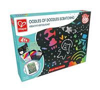 Hape Coffret Artistique Tableaux à Gratter - Enfants de 4 Ans et Plus - pour Motricité Fine, Créativité - 20 Feuilles à Gratter, 2 Stylets en Bois, 1 Poster A4 Inclus - Activité Manuelle Coloriage