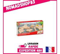 Hape Coffret Extension Rails Bois Échelle HO 14 Pièces Aiguillages