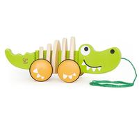 Hape Crocodile Jouet en Bois - Jouet à Tirer Enfant 1 an - Motricité, Imagination & Dextérité de l'enfant - Jouet 1 an 100% Sûr - Jouet Bois Robuste avec Ficelle Facile À Saisir pour Les Enfants