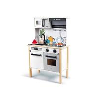 Hape Cuisine Interactive en Bois - Jouet Éducatif à partir de 3 Ans - Ensemble Ustensiles et Accessoires - Jeu Imitation Créatif avec Sons et Lumières - Cadeau Fille Garçon Dinette