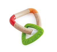 Hape - E0018 - Anneau de dentiton en Bois - Double Triangle à Dentition