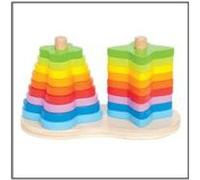 Hape E0406 Hape - Le jeu en bois à empiler aux couleurs de l 'arc-en-ciel G