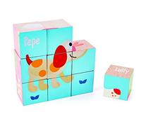 Hape blocs de bois puzzle Amitié 9 pièces Multicolore G