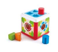 Hape – Boîte de formes Cube E0507 – Jouet en bois 17 cm Multicolore