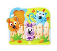 Hape - E1309 - Puzzle à Gros Boutons Animaux de Compagnie, Bleu