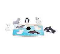 HaPe International – Puzzle tactile E1620 Animaux polaires – Éveille les sens