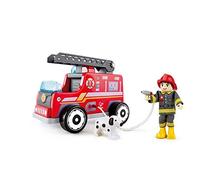 Hape - E3024 - Jouet d'imitation en Bois - Camion de Pompiers