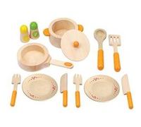 Hape - e3103 - jeu d'imitation en bois - cuisine - dinette G