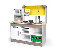 Hape E3177 - Cuisine de Luxe avec Micro-Ondes, cafetière, réfrigérateur, Four, cuisinière, poêle à Griller et de Nombreux Accessoires