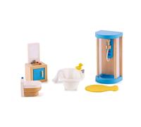 Hape E3451 Family Bathroom - Wooden Dolls House Accessories