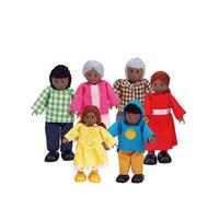 Hape famille de poupées afro-américaines 6-pièces Multicolore G