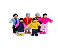 Hape - E3502 - Mini-Poupée - Famille Heureuse - Asiatique