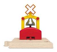 Jouet Hape Cloche de Signalement pour Circuit Train Bois - Jeu Educatif pour Enfant dès 3 Ans - Retentit Quand le Petit Train Passe - Compatible avec les Jouets Traditionnels de Train en Bois