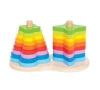 Hape stacker Tower Double Rainbow 21 cm Multicolore G