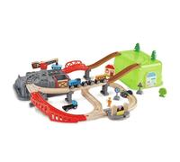 HaPe International Set de construction ferroviaire 80x50x14 cm Multicolore pour enfants