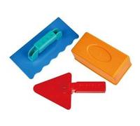 HaPe International – Kit Maître Maçon, jouet bac à sable 18 mois+ (1 brique, truelle, taloche)
