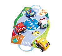 HaPe Voitures à rétrofriction et circuit lavables 11 x 30 x 18 cm