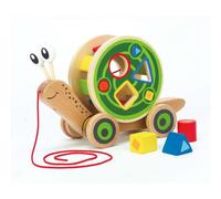 Jouet à tirer Escargot roulant avec jeu de formes Hape® - Jouets bois