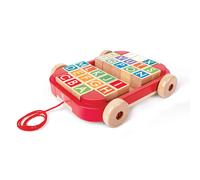 HaPe International – Chariot à tirer Push & Pull – 26 blocs lettres colorés – Dès 3 ans