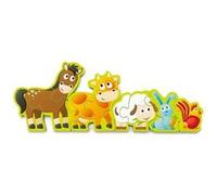 Hape forme puzzle animaux et chiffres bois 34 cm 10 pièces Multicolore G