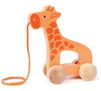Hape Girafe Jouet en Bois 1 an à Tirer - Dès 12 Mois - pour Motricité, Imagination & Dextérité de l'enfant - Jouet à Tirer et Pousser Conforme aux Normes de Sécurité - Adapté aux Petites Mains