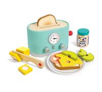Hape Grille-pain enfant Ding & Pop-up Toaster Jaune - Jouet interactif, accessoires réalistes, 2 ans