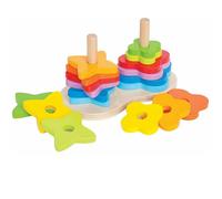 Hape Double Rainbow Stacking Shapes Multicolore 20.0 Enfants