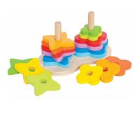 Hape stacker Tower Double Rainbow 21 cm Multicolore G