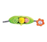 Hape Hochet 3 petits pois | Jouet sensoriel pour enfants | Avec de nombreux sons et textures | A accrocher au landau